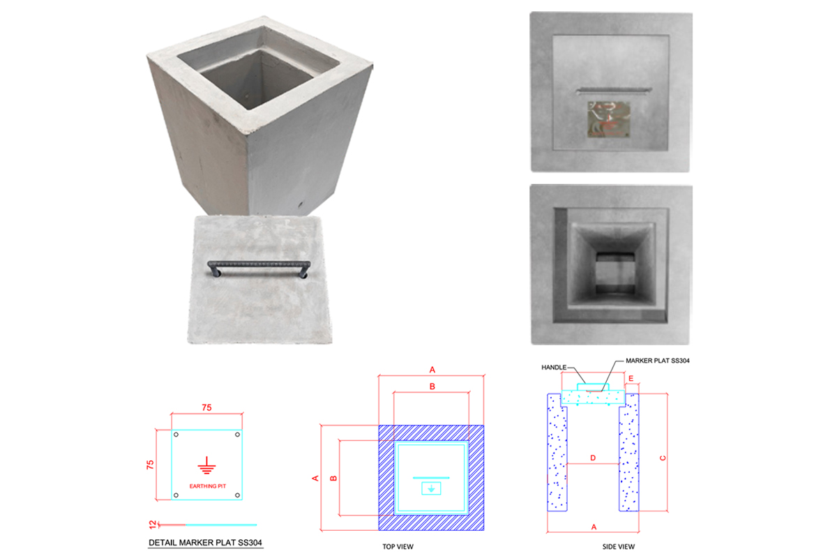 GROUNDING & LIGHTNING PROTECTION - CONCRETE INSPECTION PIT