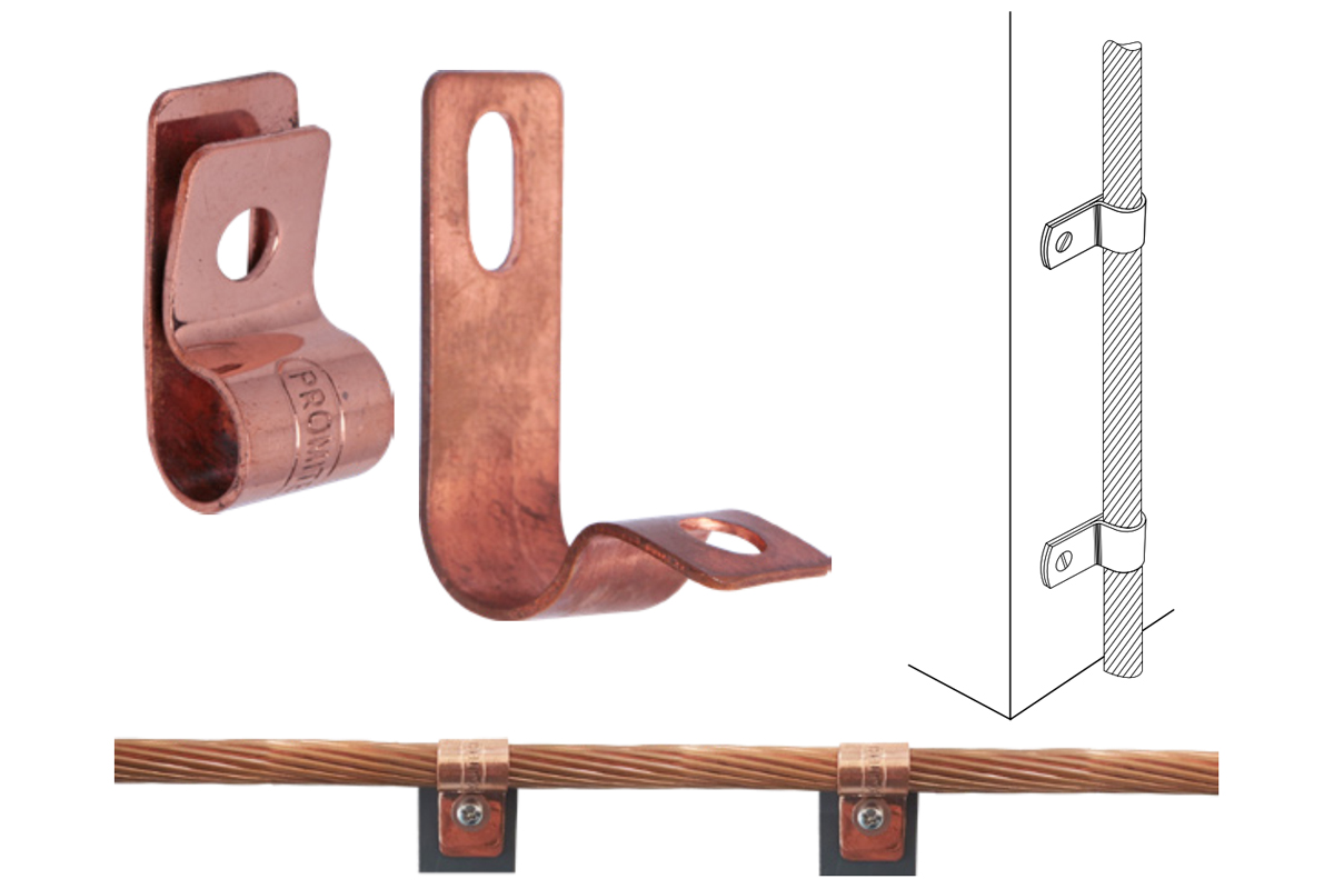GROUNDING & LIGHTNING PROTECTION - ONE HOLE CABLE CLIP
